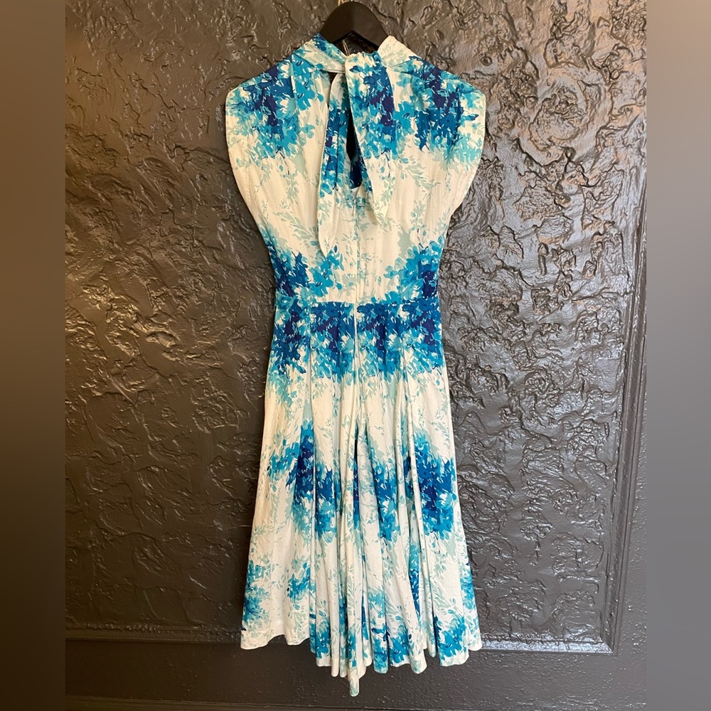 Anthropologie Blue Hydrangea dress Size 4